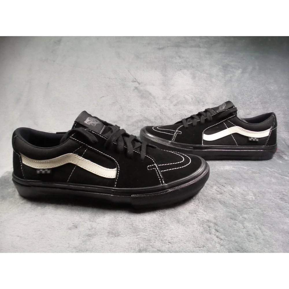 Vans Skate Sk8-Low Shoes Mens Size 10.5 Black PopCush Duracap Sneakers NWOB